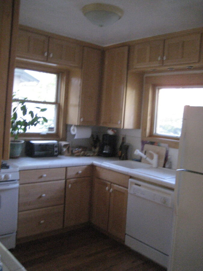 The small kitchen at our first flip
