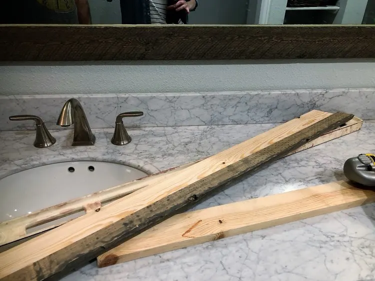 How to Frame Your Bathroom Mirror | Easy DIY