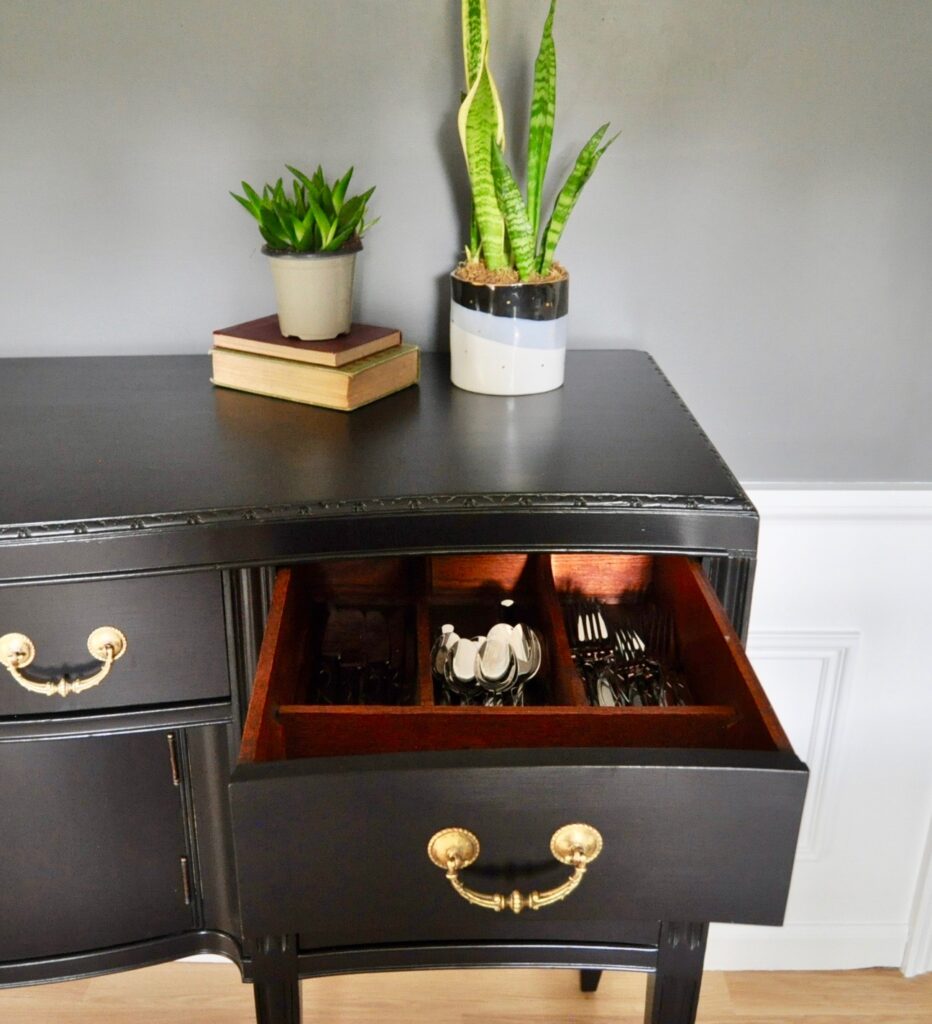 DIning room buffet with silverware drawer