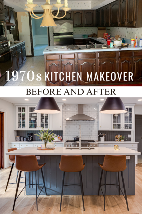 Epic 1970s kitchen makeover transformation with budget-saving tips!