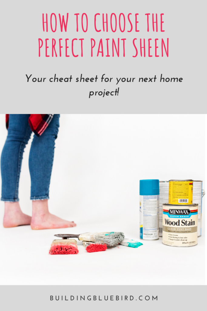 How to choose the perfect paint sheen for your next home project | Building Bluebird #paintsheen #diy