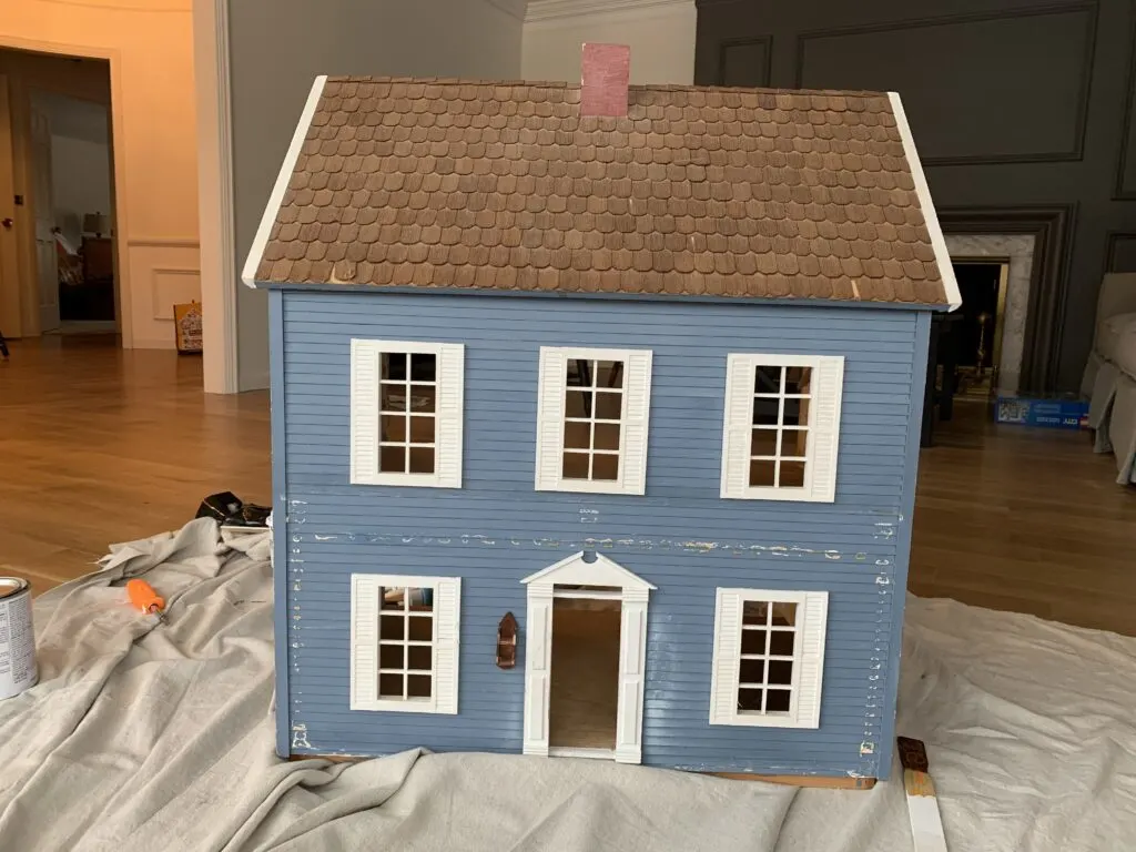 Old and weathered dollhouse I found at a local thrift store