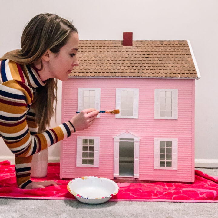 Budget friendly doll house makeover with easy DIYs
