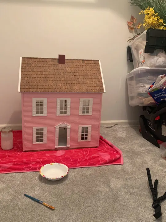 Budget friendly doll house makeover with easy DIYs