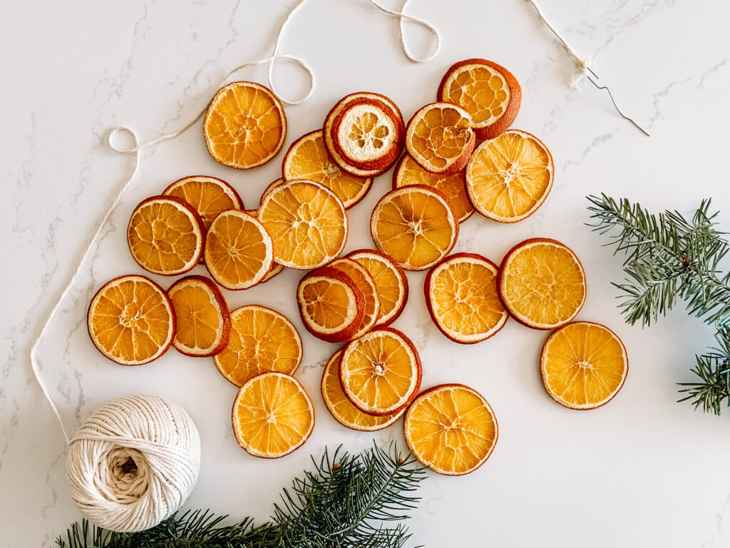 How to make dried orange garland and decorate for the holidays | Building Bluebird