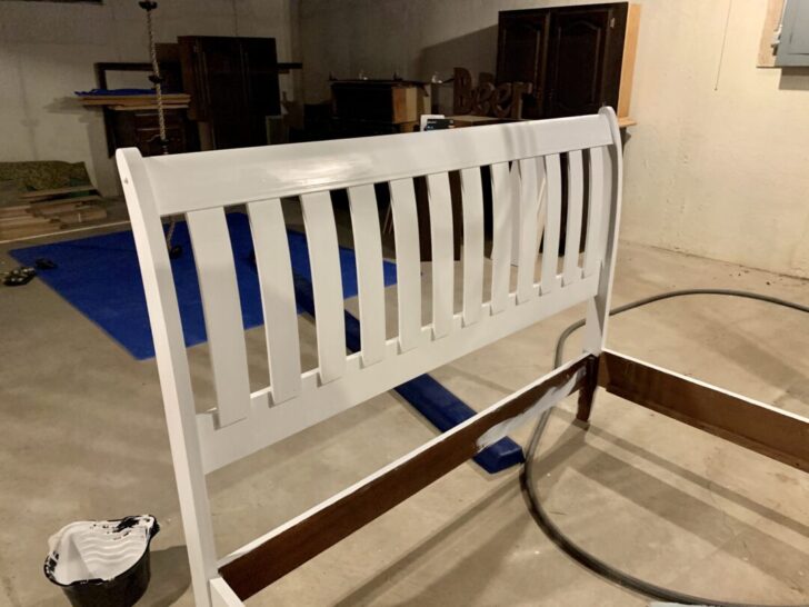 How to Paint A Bed Frame Easy DIY Tutorial Building Bluebird