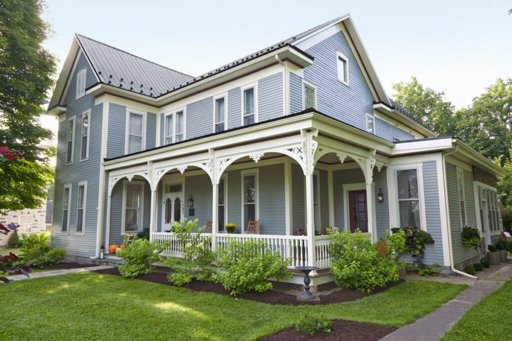 Folk Victorian style home in the Midwest