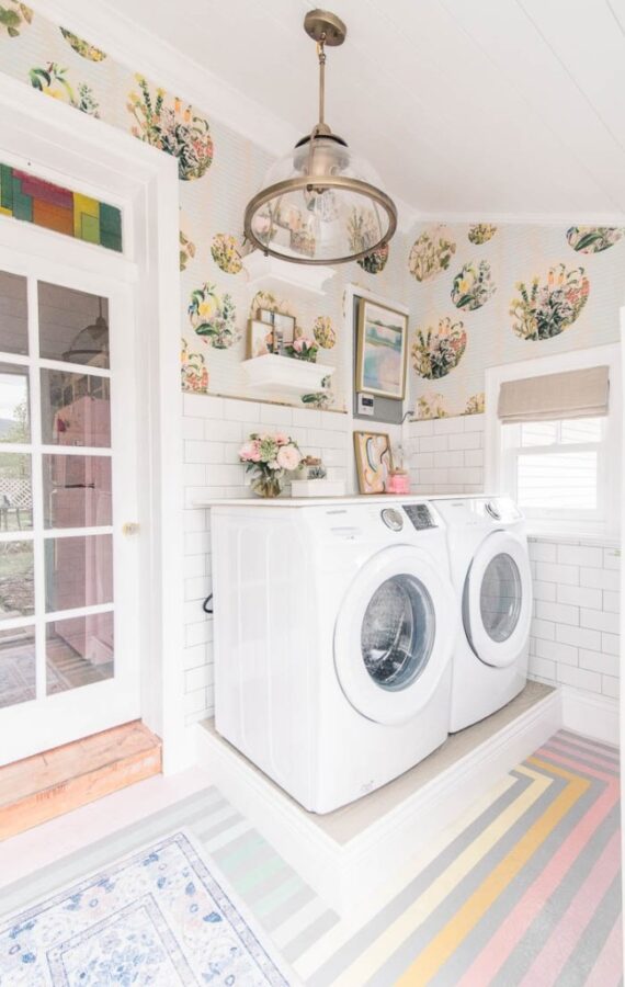 At Home With Ashley laundry room makeover
