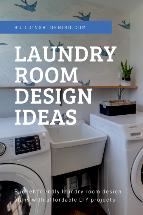 Affordable DIY projects to transform your boring laundry room into an inspiring space! #diy #laundryroom #budgetfriendlydesign