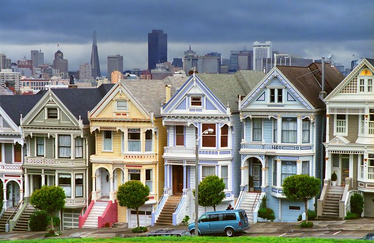 Painted Ladies - The most well known Victorian Queen Ann style  homes
