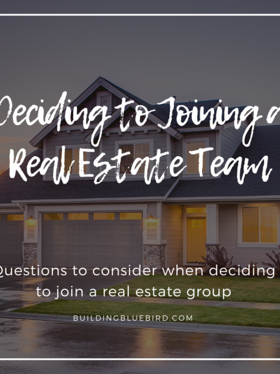 Deciding to join a real estate team