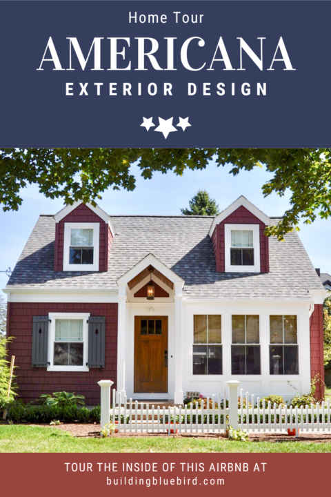 Americana Airbnb - Red, White and Blue exterior | Classic Cape Cod style