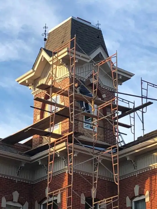 Reconstructed tower of the Bosler House in Denver, CO