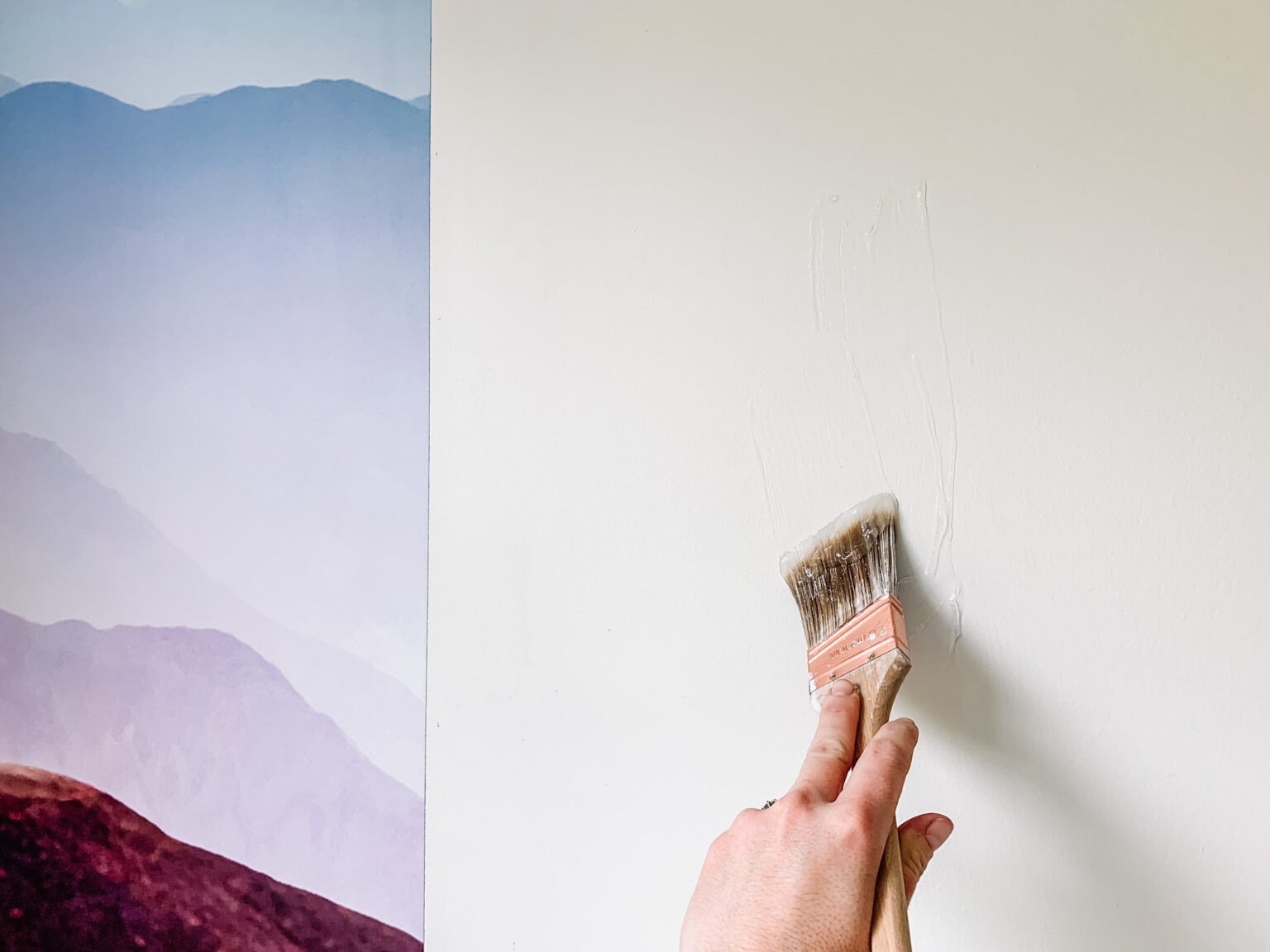 How to Easily Install a Wall Mural with Paste Building Bluebird
