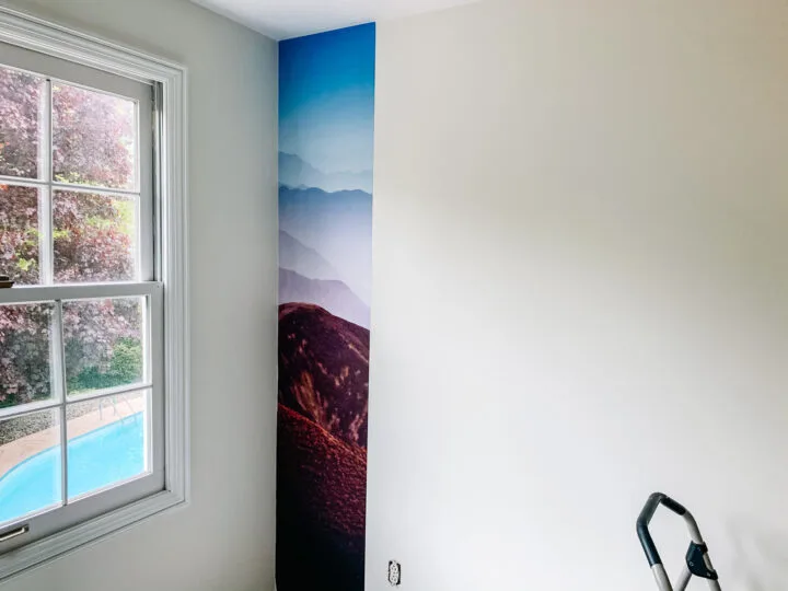 How to easily install a wall mural on your wall | Building Bluebird 