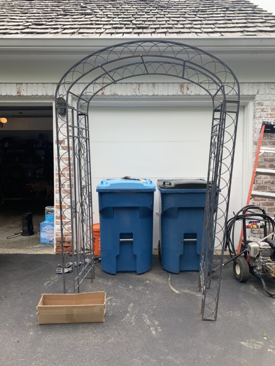 Iron arbor found on the curb