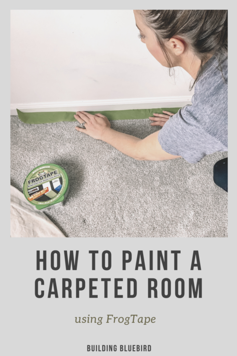 How to protect your carpet using FrogTape while painting a room | Building Bluebird #tutorial #paint