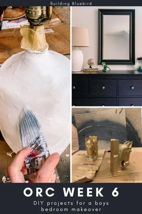 These affordable and easy DIY projects add personality into my son's bedroom makeover | Building Bluebird #orc #bhgorc