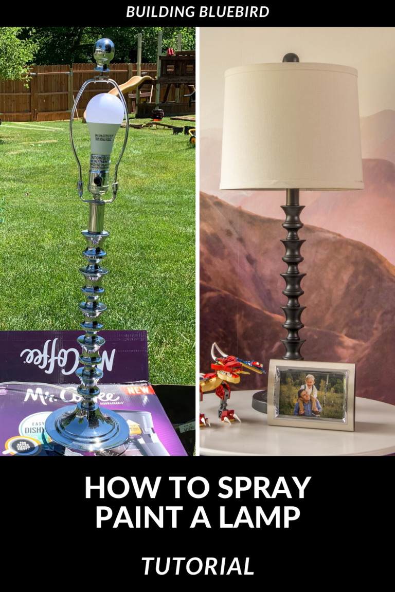 How to Spray Paint a Lamp Base Easy DIY Building Bluebird