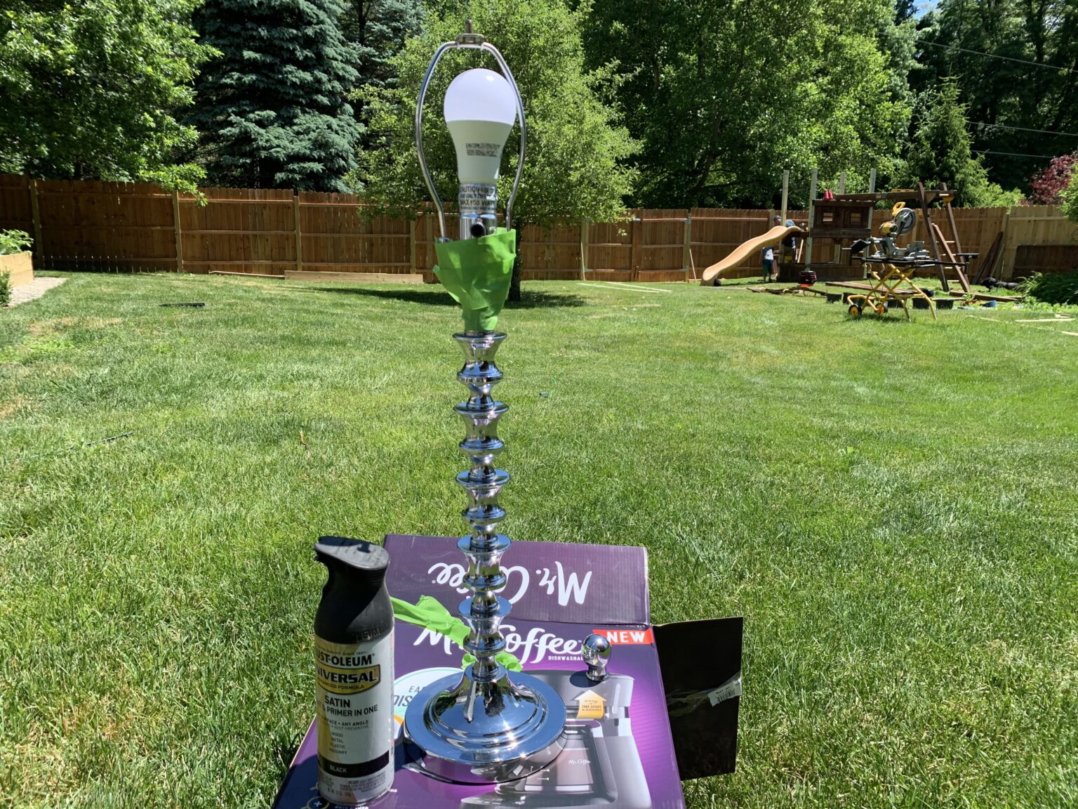 How to Spray Paint a Lamp Base Easy DIY Building Bluebird