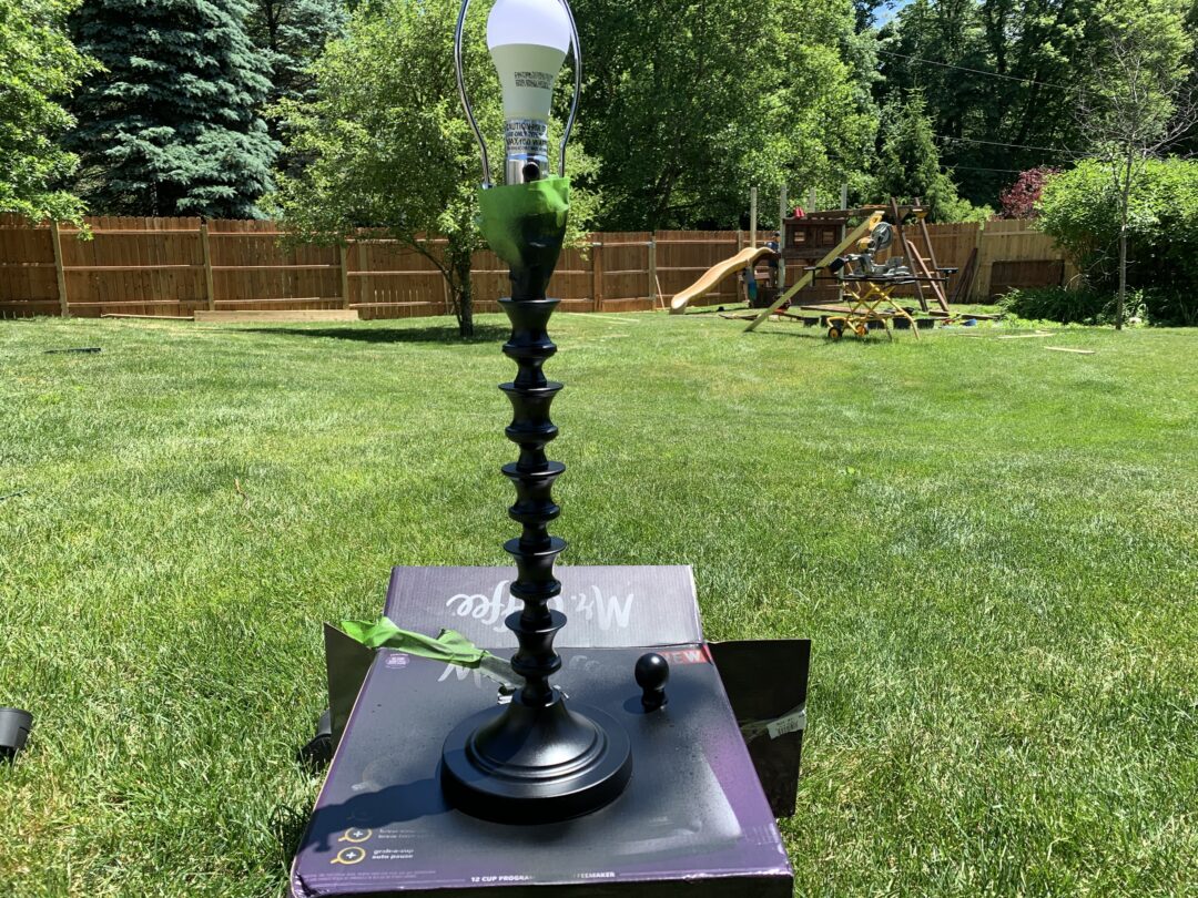 How to Spray Paint a Lamp Base Easy DIY Building Bluebird