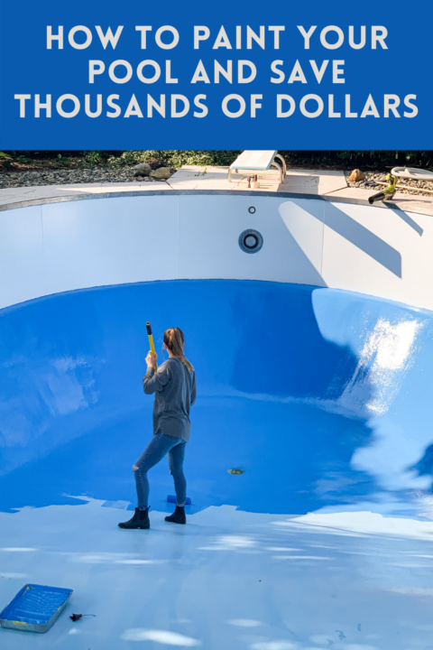 We DIY'ed painting our pool and saved thousands of dollars! | Building Bluebird #tutorial #pool #painttutorial #homerenovation