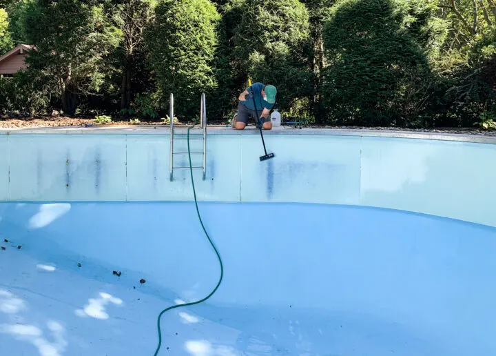 How to clean your pool before painting | Building Bluebird