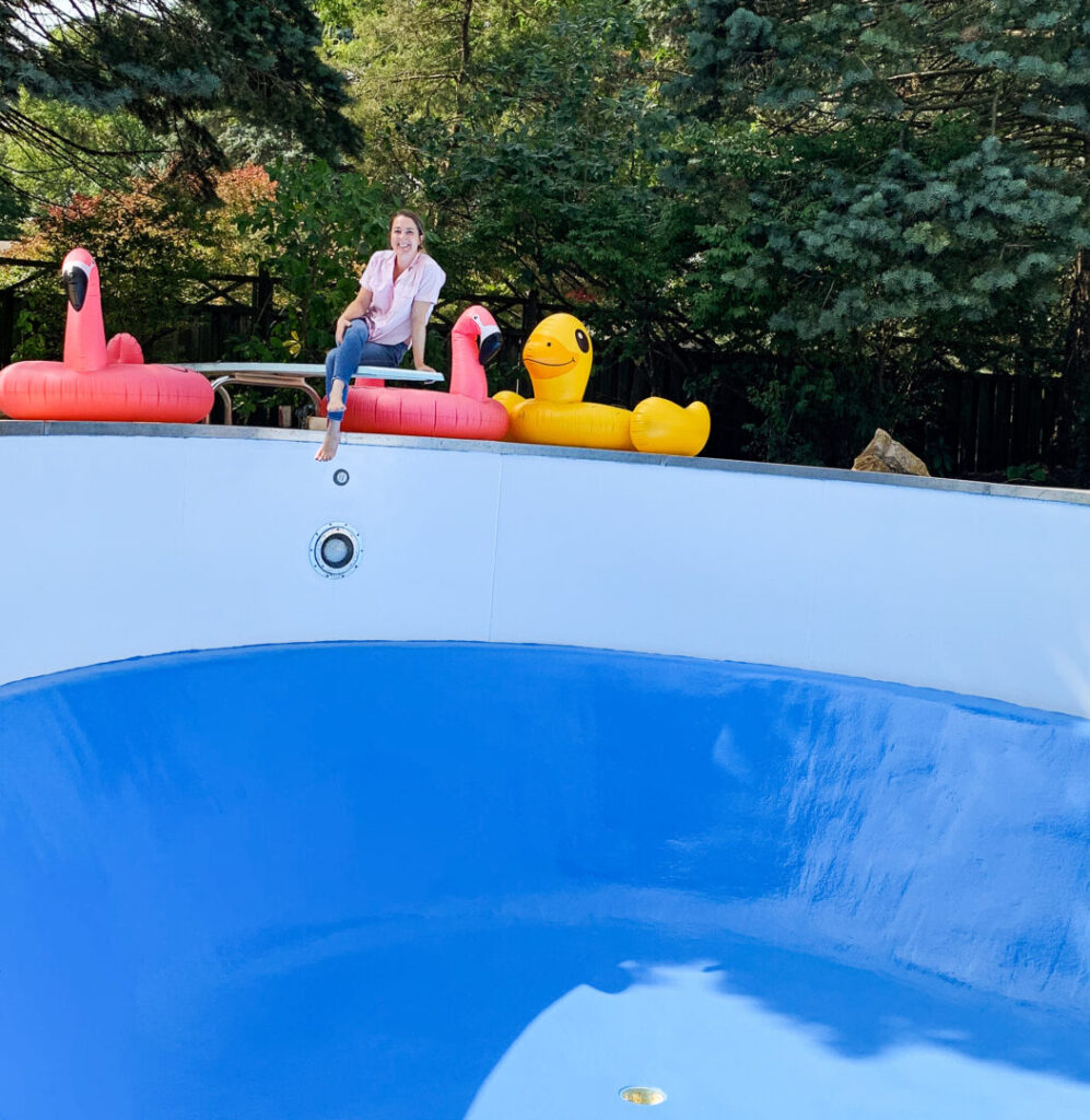 Painting Pool Inflatable How to Paint A Pool and Save Money | Tutorial - Building Bluebird