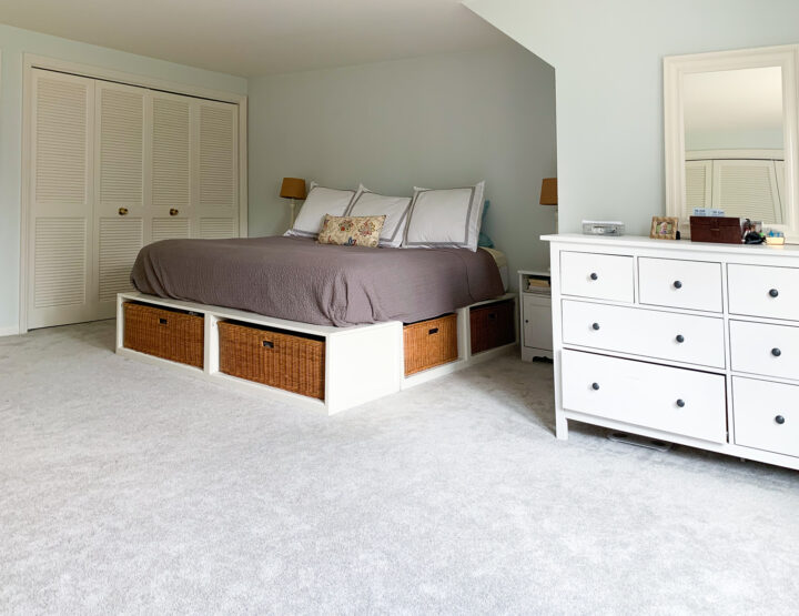 Master bedroom before the moody makeover | Building Bluebird #orc