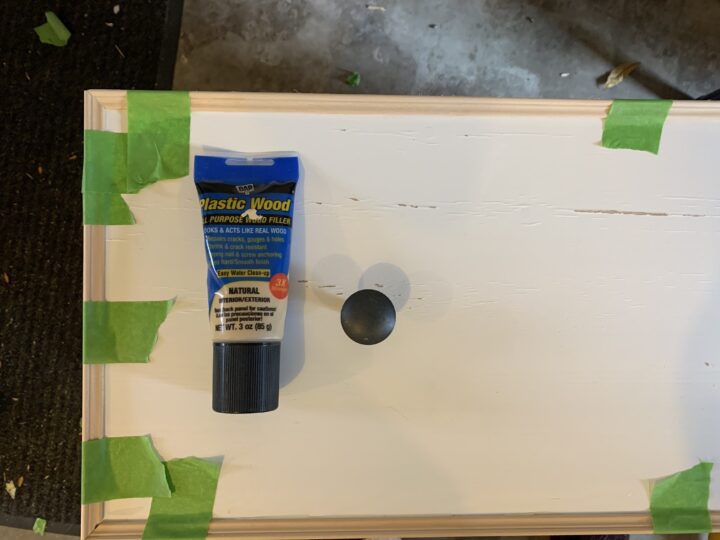 Fix imperfections with wood filler and a sanding block | Building Bluebird #ikeahack #hemnes #diy
