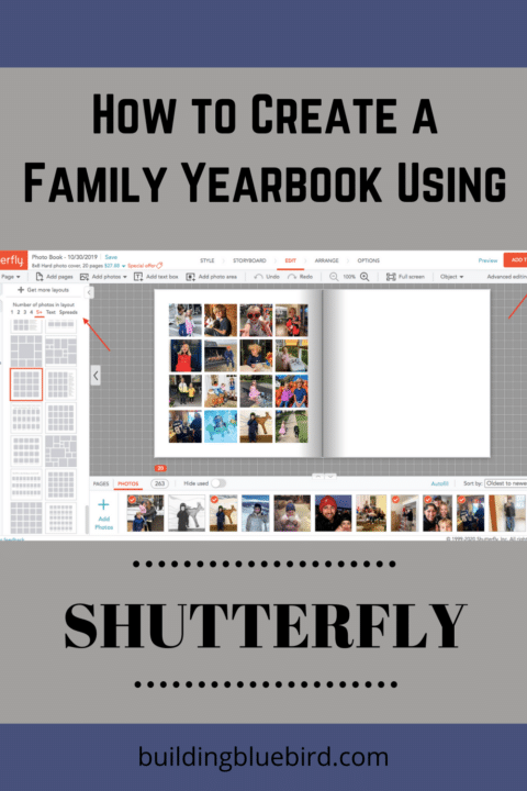 How to design and customize a  photo album using Shutterfly | Building Bluebird