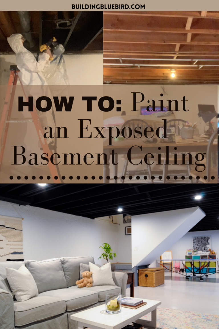 How to Paint an Exposed Basement Ceiling Black DIY Building Bluebird