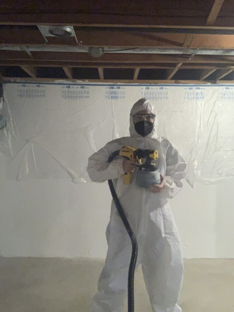 How to Paint an Exposed Basement Ceiling Black | DIY - Building Bluebird