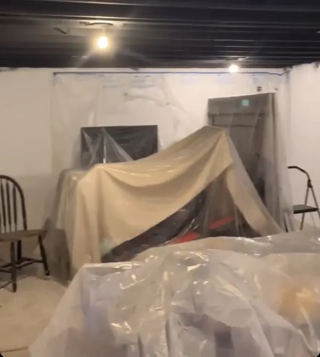 How to paint an exposed basement ceiling black | Building Bluebird