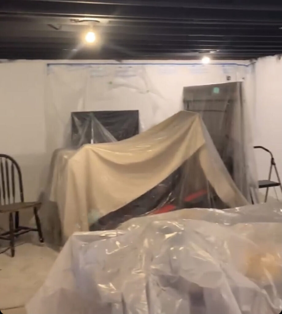 How to Paint an Exposed Basement Ceiling Black | DIY - Building Bluebird