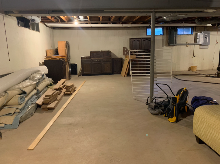 Unfinished Basement, How To Clean Up Unfinished Basement Floor