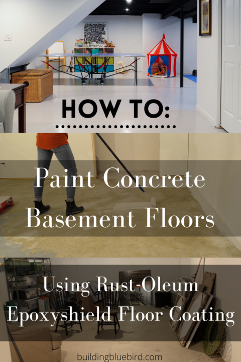 How to paint concrete basement floors yourself | Building Bluebird #diy