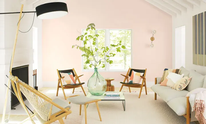 The best neutral pink paint colors to try at home - First Light by Benjamin Moore | Building Bluebird #dustypink #muddypink
