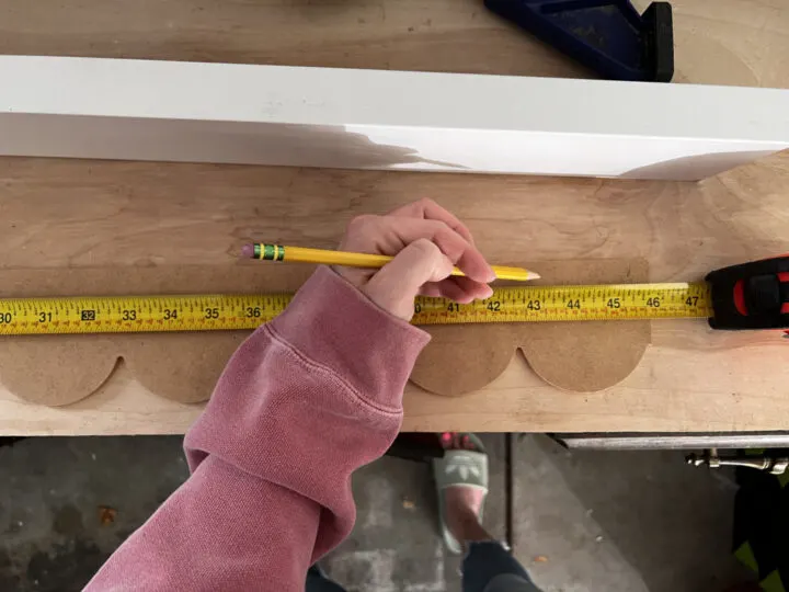 How to DIY a simple scalloped furniture detail with this budget-friendly IKEA Hack | Building Bluebird #grandmillennial #cottagecore