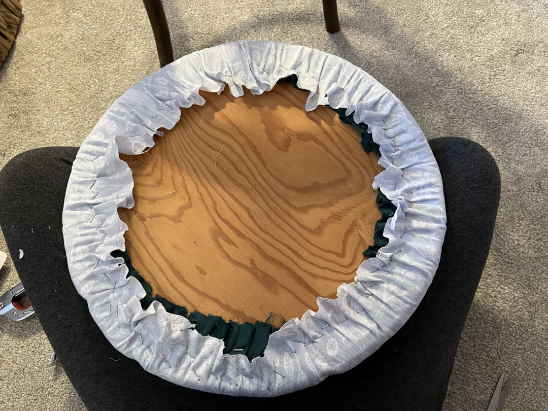 How to Recover a Chair Cushion without Sewing! Building Bluebird