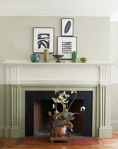 Popular green paint colors to try at home |  October Mist Benjamin Moore