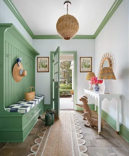Breakfast Room Green - 2022 Paint Color Trends to Try in the New Year | Building Bluebird 
#greenpaint #farrowandball