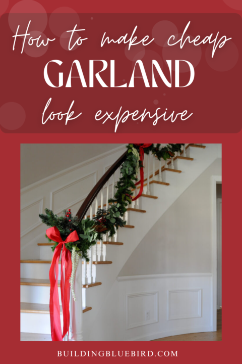 How to make cheap garland look expensive and how to hang on a staircase