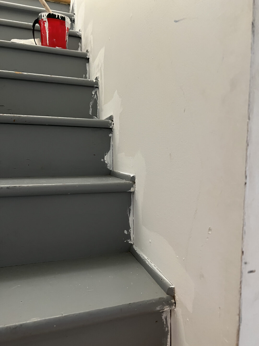Paint Your Basement Stairs Black on a Budget DIY Building Bluebird