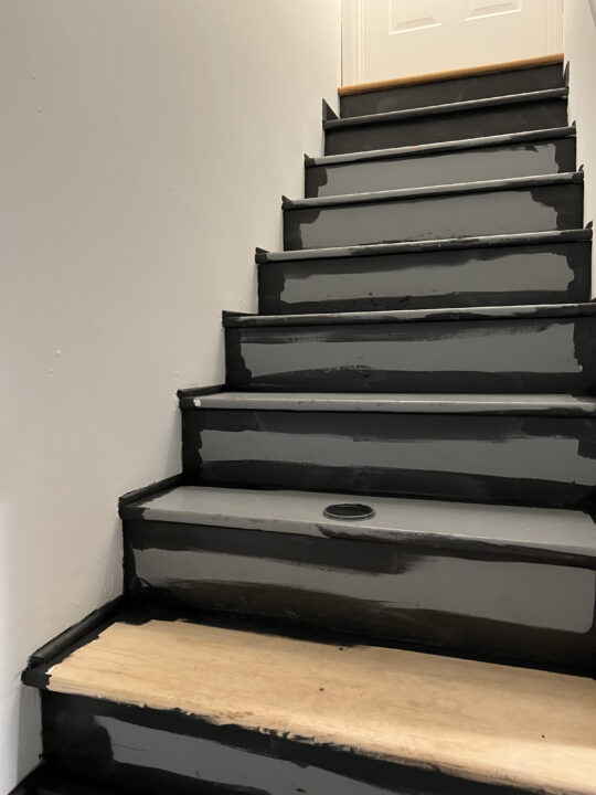 Paint Your Basement Stairs Black For A, What To Paint Basement Stairs With