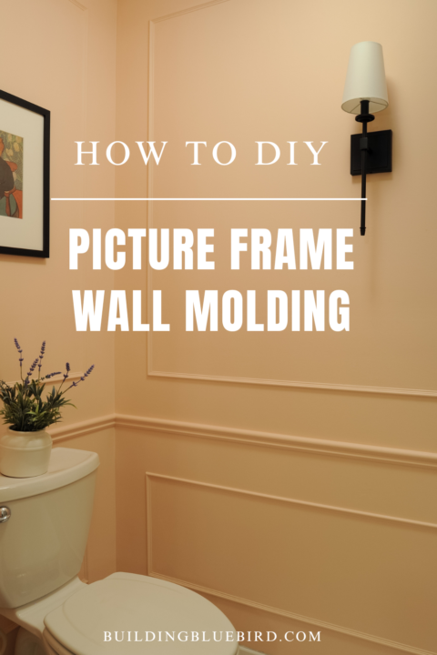 Easy DIY to install picture frame molding to a room in your home | Building Bluebird