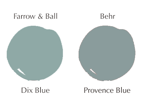 Popular Farrow & Ball paint color dupes with Behr paint | Dix Blue