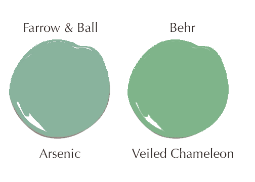 Popular Farrow & Ball paint color dupes with Behr paint | Arsenic