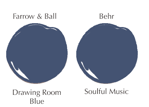 Popular Farrow & Ball paint color dupes with Behr paint | Drawing Room Blue