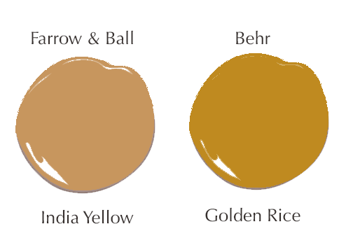 Popular Farrow & Ball paint color dupes with Behr paint | India Yellow